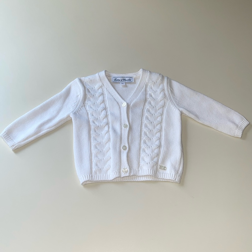Tartine Et Chocolat White Cardigan